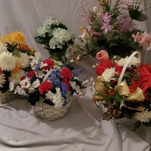 Massive artificial flower and vase bundle